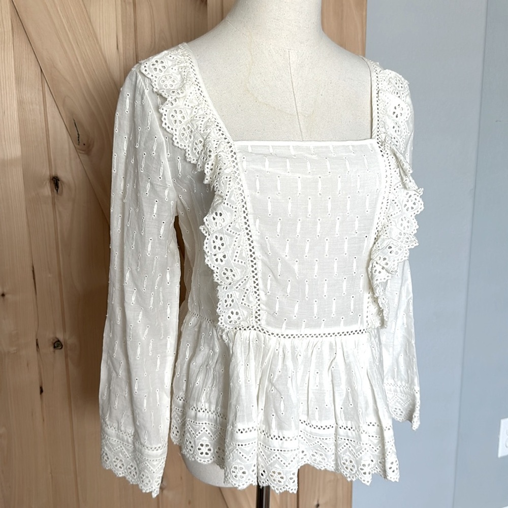 NWT Anthropologie Lace Blouse Summer Top Sz 10